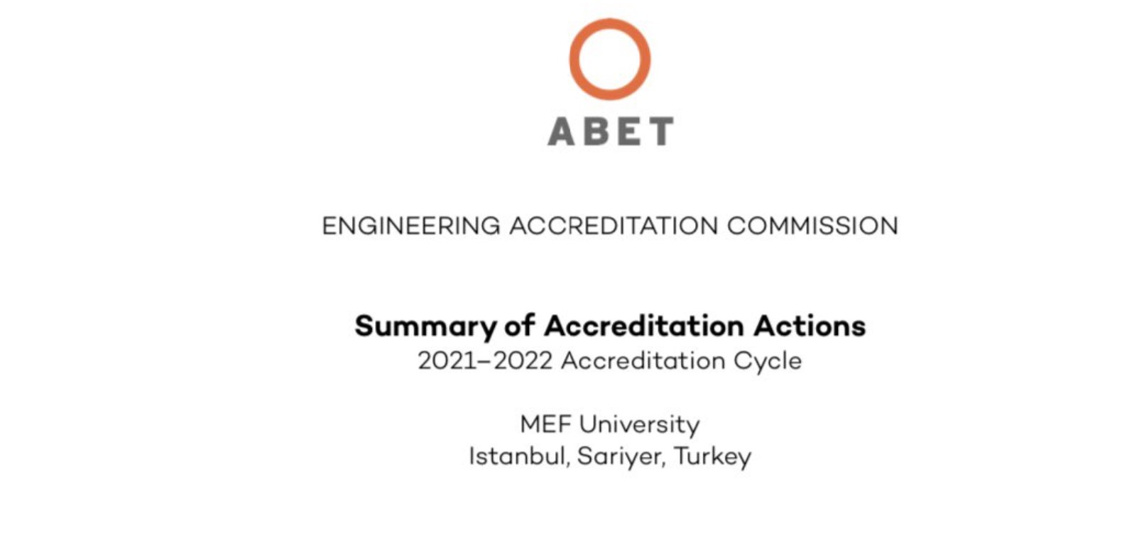 MEF Üniversitesinin Hangi Programları Akreditasyon Aldı